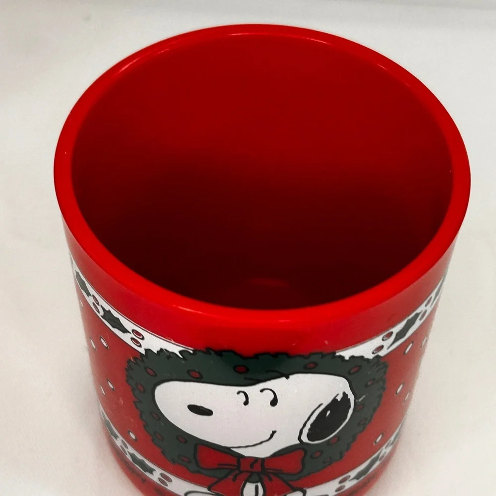 Snoopy 3-Piece Holiday Red Bath Set Vtg 90’s